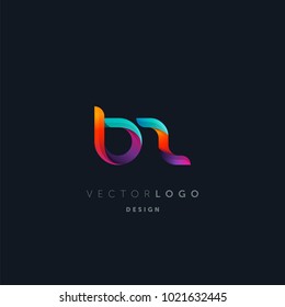 Letters B Z, B & Z logo, multi colour letters icon vector template.

