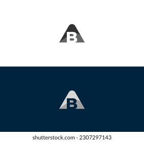 Letras BA, plantilla vectorial de icono del logotipo conjunto AB.