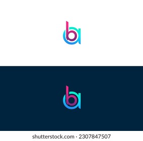 Letters BA, AB joint logo icon vector template.