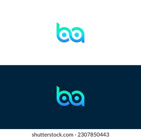 Letters BA, AB joint logo icon vector template.