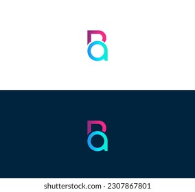 Letters BA, AB joint logo icon vector template.