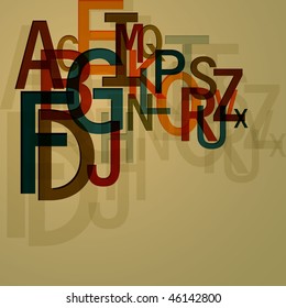 Letters background design series