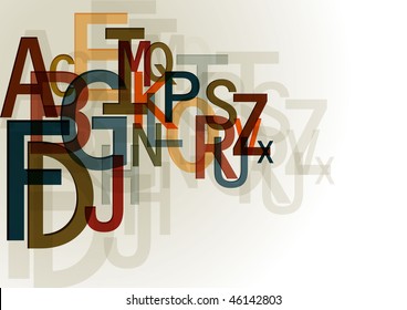 Letters background design series