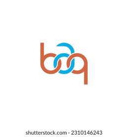 Diseño del logotipo del Monograma de las letras BAQ