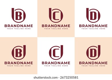 Letras BB BC BD DB DC DD Logo Monogram, para BB CB DB iniciais DD