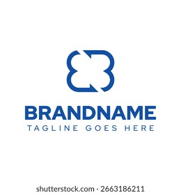 Letters BB or BE Trading Arrow Simple Logo, symbolizing growth, trade, and forward movement