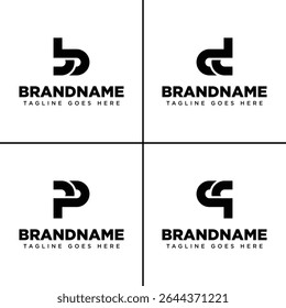 Cartas BB DD PP QQ Monograma Logo, adequado para qualquer marca