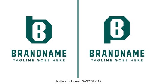 Letters BB and PB Monogram Logo Set, suitable for any business with BB PB or BP initials