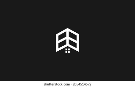 letters bb real estate logo design with negative space effect for illustration use