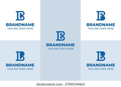 Letras BC BE BF BL BT Monograma Logotipo, para CB EB FB LB TB Iniciais