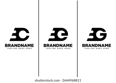Letras BC BE BG ou 3C 3E 3G Monogram Logo Set, para C3 E3 G3 ou CB EB GB iniciais