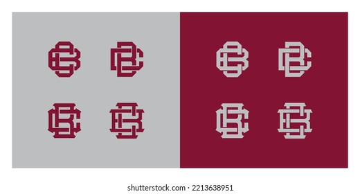 Letters BC or CB monogram template logo initial for clothing, apparel, brand