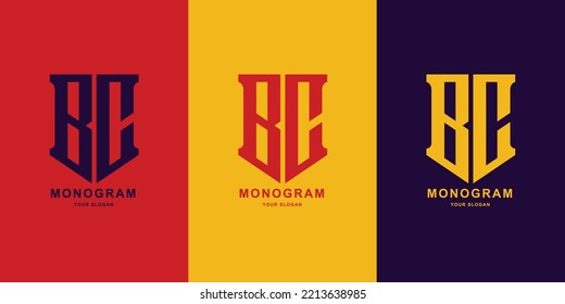 Letters BC or CB monogram template logo initial for clothing, apparel, brand