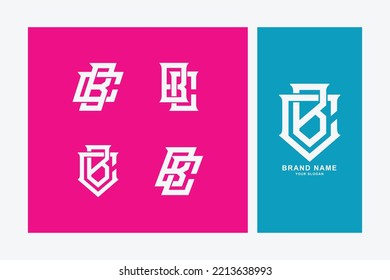 Buchstaben BC oder CB-Monogramm-Vorlagenlogo zuerst für Kleidung, Bekleidung, Marke