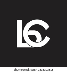 letters bc simple geometric line logo vector