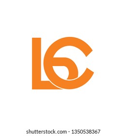letters bc simple geometric line logo vector