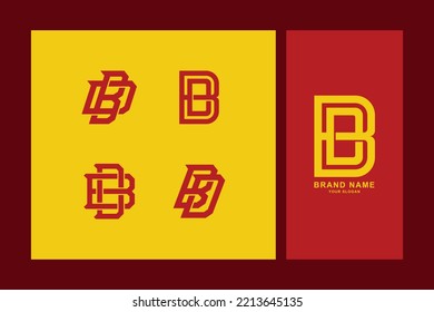 Buchstaben BD oder DB-Monogramm-Vorlagenlogo als Erstschrift für Kleidung, Bekleidung, Marke