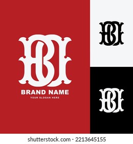 Letras BD o logotipo de plantilla de monograma DB inicial para ropa, ropa, marca