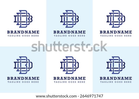 Letters BDB BBD DBB BDD DBD DDB Monogram Logo Set, suitable for any brand