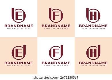 Buchstaben BE BF BH DE DF DH Logo Monogramm, für EB FB HB ED FD HD Initialen