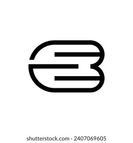 Letras Logotipo BE o EB Logogramas logotipos, elemento de logotipo para la plantilla. adecuado para su empresa