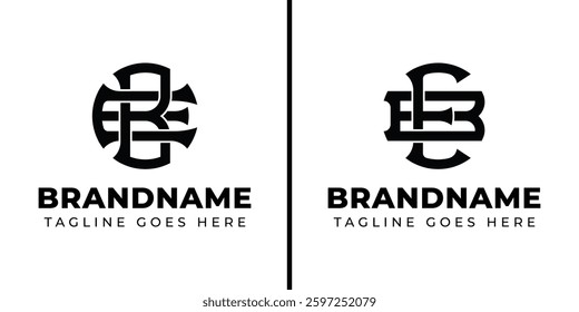 Letters BE and EB Monogram Logo, suitable for business with EB or BE initials