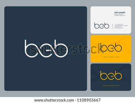 Letters BEB logo icon with business card vector template.
 Foto stock © 