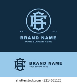 Letras BF o FB logotipo inicial de plantilla de monograma para ropa, ropa, marca