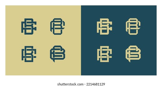 Letters BF or FB monogram template logo initial for clothing, apparel, brand