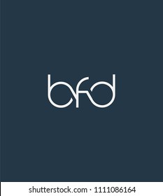 Letters BFD Joint logo icon vector element.