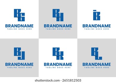 Letras BG BH BI BJ BK BL Logo Monogram Set, para GB HB IB JB KB LB iniciais