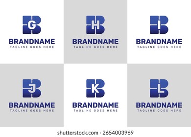 Letters BG BH BI BJ BK BL Technology Logo Set, symbolizing innovation, progress, and smart solutions