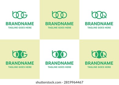 Letters BG BO BQ BOG BOO BOQ Tennis Ball Logo
