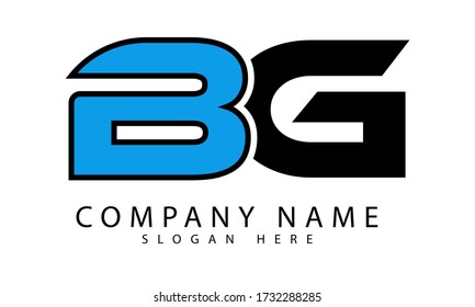 Letters BG, B&G joint logo icon  vector template illustration.