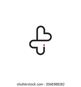 letters B,G and i two hearts simple symbol logo vector