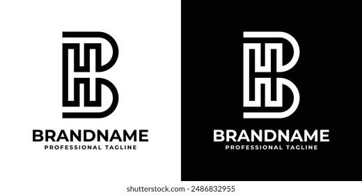 Buchstaben BH Monogram Logo, geeignet für jedes Geschäft mit BH oder HB Initialen