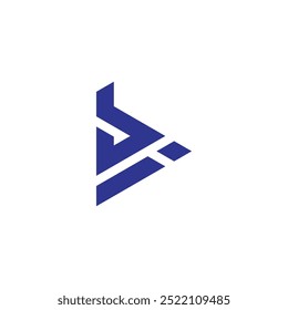 letters  bi simple geometric stripe logo vector 