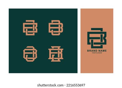 Letras BJ o JB logotipo inicial de plantilla de monograma para ropa, ropa, marca