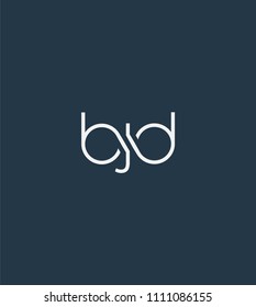 Letters BJD Joint logo icon vector element.