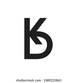 letters bk arrow design logo vector