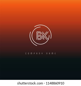 Letters B&K Joint logo icon vector element.
