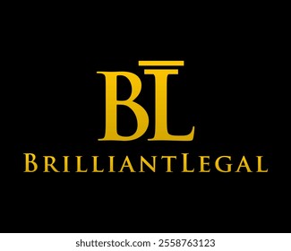 Letters BL attorney and law logo design.