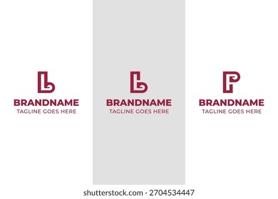 Letras BL BT PF Monogram Logo, para LB TB FP Initials