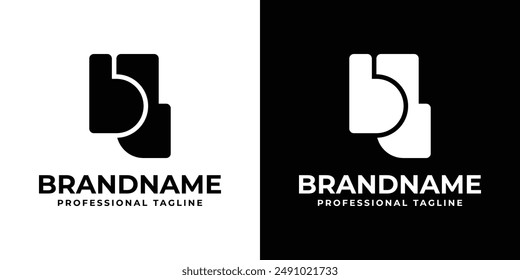 Letters BL Monogram Logo, , suitable for any business with BL or LB initials