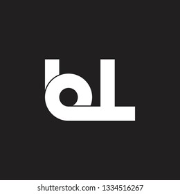 letters bl simple loop logo vector