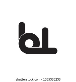 letters bl simple loop logo vector
