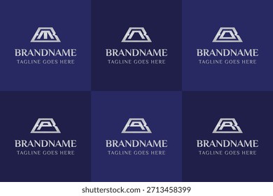 Briefe BM BN BO BP BQ BR Silver Bar Logo, symbolisiert Wohlstand, Wert und Premium-Qualität