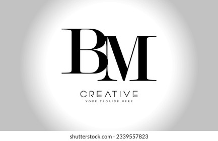Letters BM initial logo design template