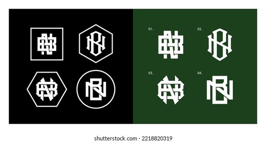 Letters BN or NB monogram template logo initial for clothing, apparel, brand