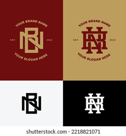 Letters BN or NB monogram template logo initial for clothing, apparel, brand